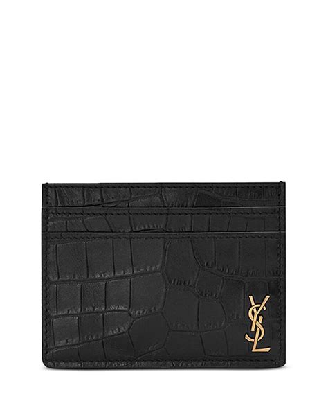 Shop Saint Laurent Tiny Cassandre Card Case 